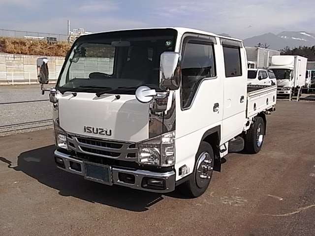 28年エルフ2トンWキャブ4WD平ボデー5MT 走行104千㎞ 車検付きです。